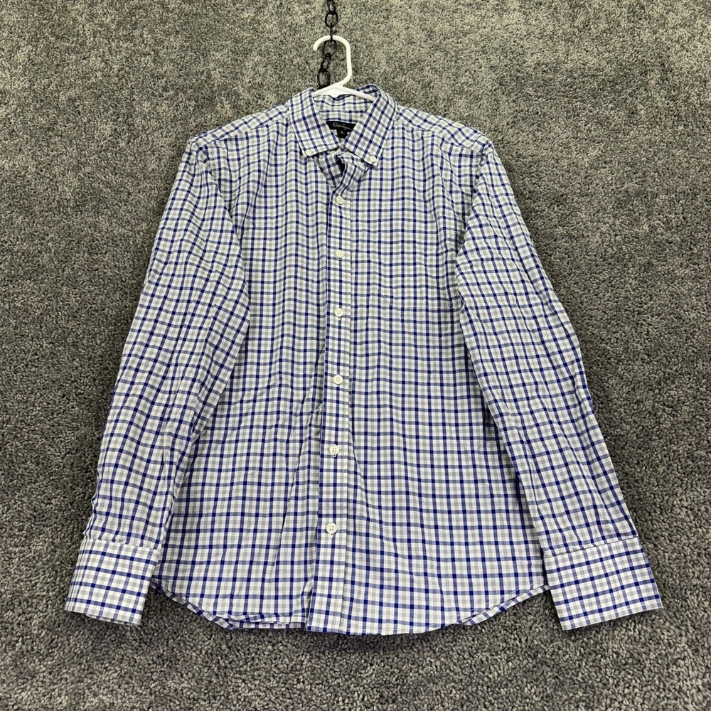 Walter Hagen Shirt Mens Small Check Long Sleeve Button Up Cotton Casual